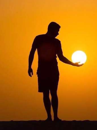 sun in the hand